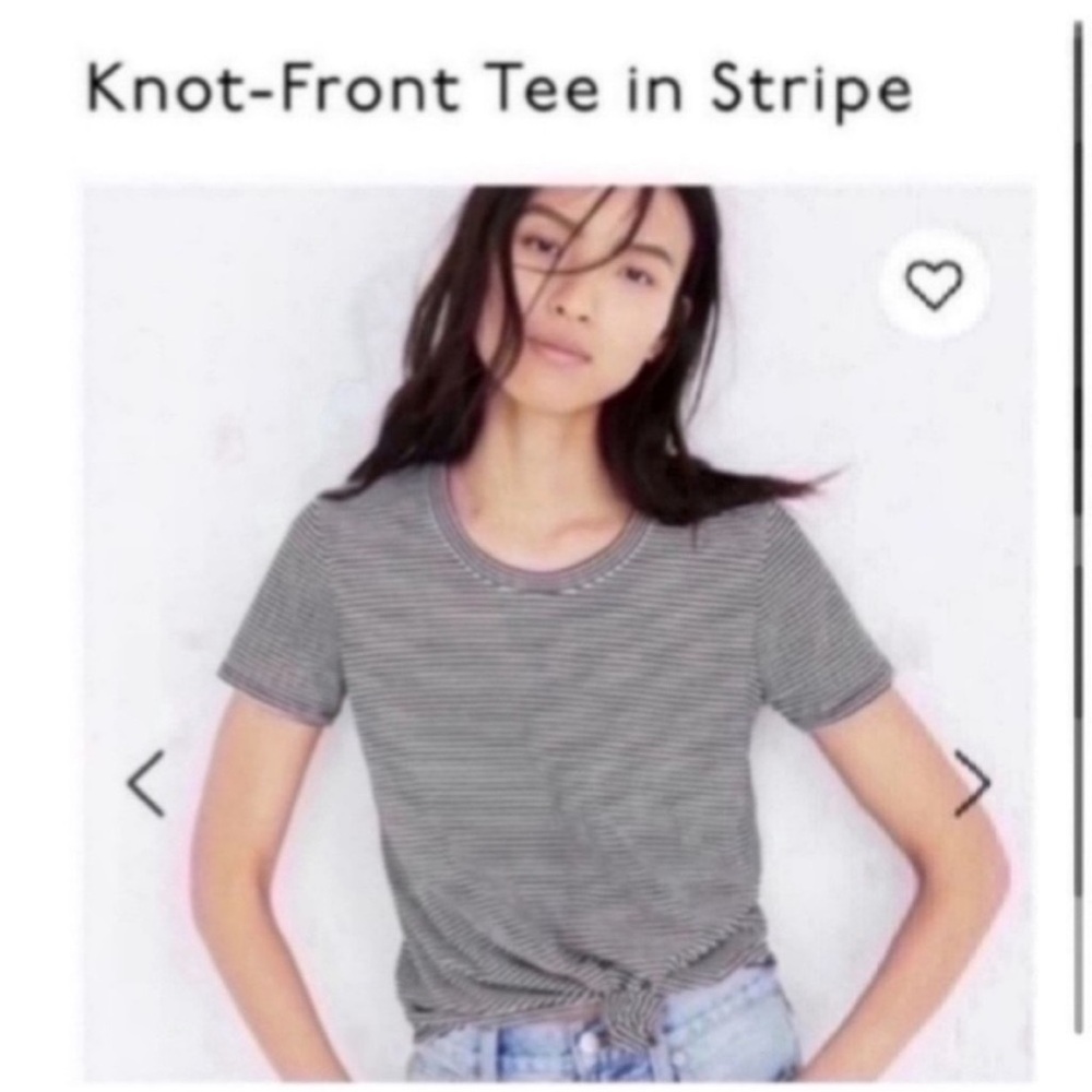 NWT MADEWELL STRIPED KNOT FRONT TEE